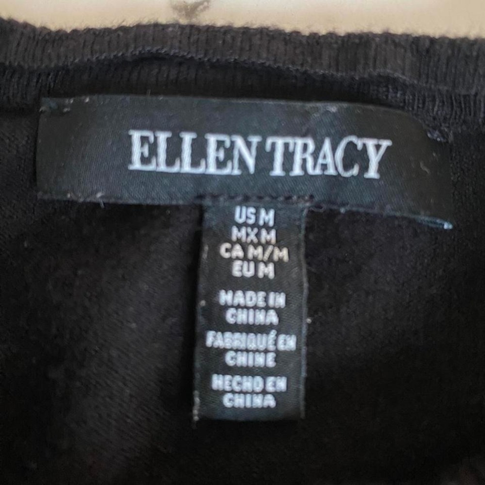 Ellen Tracy black cardigan womens size medium - Picture 2 of 6